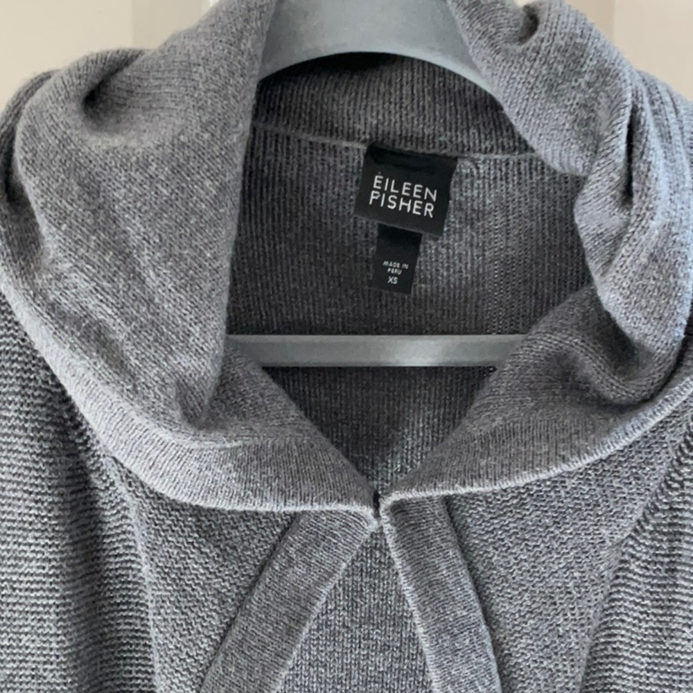 Eileen Fisher 100% Organic Cotton sweater poncho.
